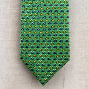 Robert Talbott 56•3.75 in. Green,blue, yellow bug design tie. Great condition.